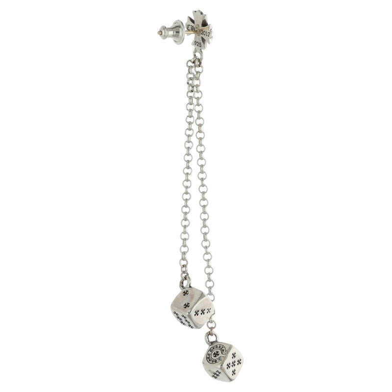 Chrome Hearts DICE DBL Double Silver Earring Size ONE SIZE