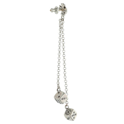 Chrome Hearts DICE DBL Double Silver Earring Size ONE SIZE