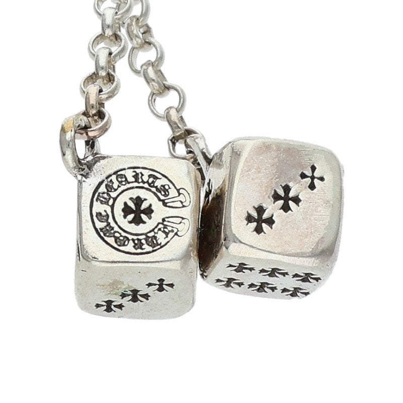 Chrome Hearts DICE DBL Double Silver Earring Size ONE SIZE