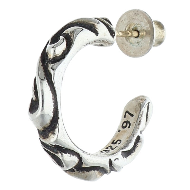 Chrome Hearts HOOP SCROOL 1 Silver Earring