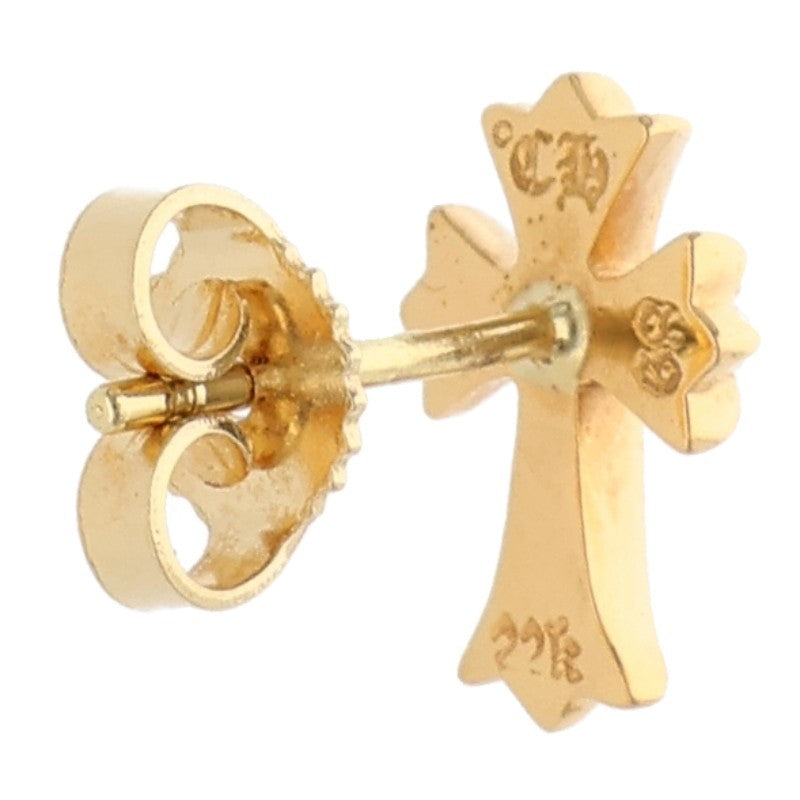 Chrome Hearts 22K CH Cross Fat Gold Earring