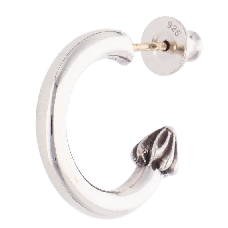 Chrome Hearts HOOP PLAIN Silver Hoop Earring Size ONE SIZE