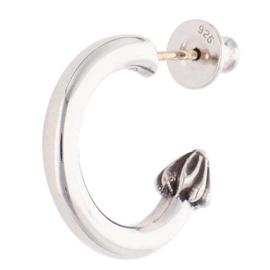 Chrome Hearts HOOP PLAIN Silver Hoop Earring Size ONE SIZE