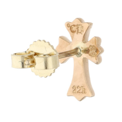 Chrome Hearts 22K CH Cross Fat Diamond Earring