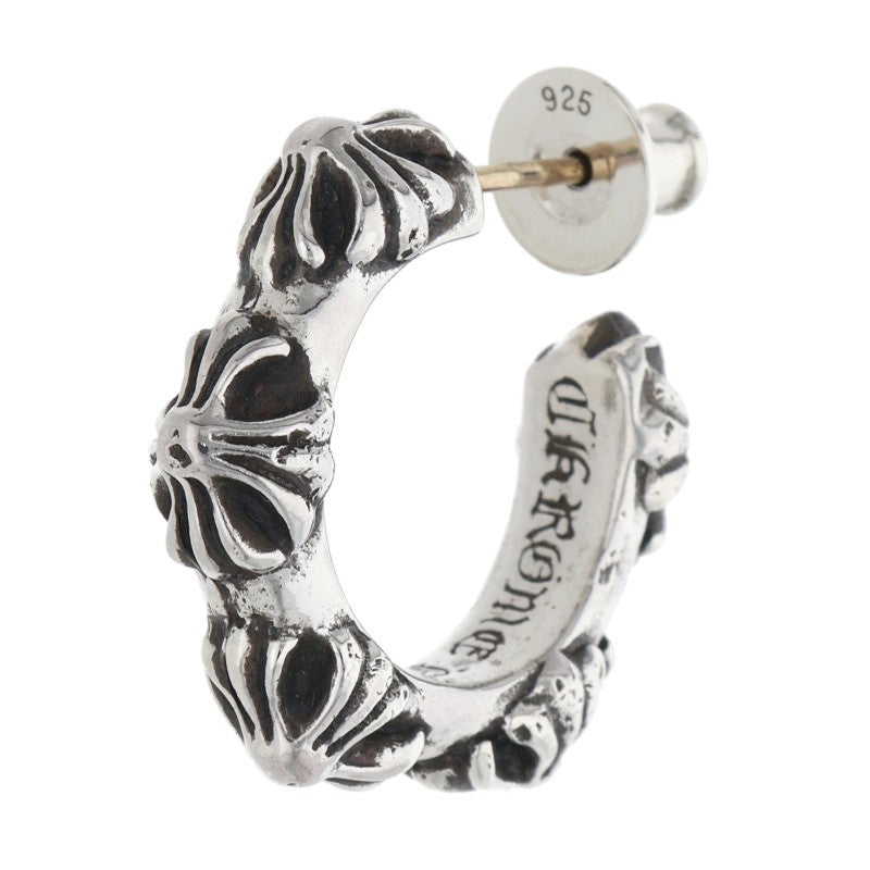Chrome Hearts Hoop Cross SML Silver Earring