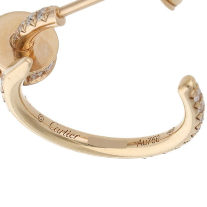Cartier Juste Un Clou K18PG Pave Diamond Hoop Earrings