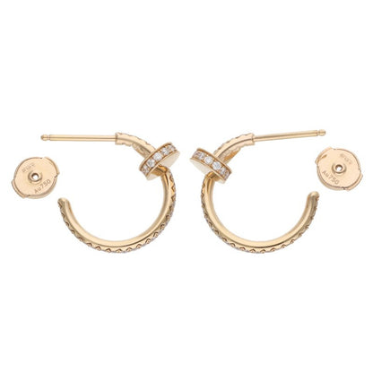 Cartier Juste Un Clou K18PG Pave Diamond Hoop Earrings