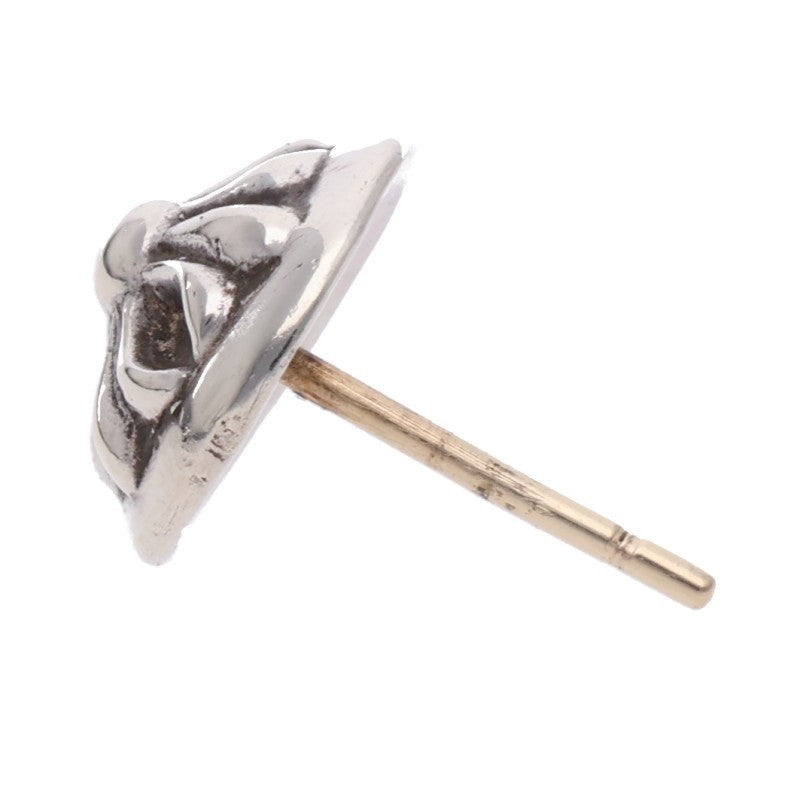 Chrome Hearts STUD CRSBLL Cross Silver Earring Size ONE SIZE