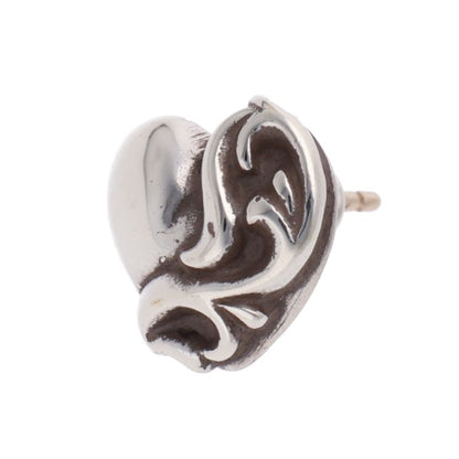 Chrome Hearts STUD HEART Heart Silver Earring Size ONE SIZE