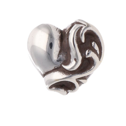 Chrome Hearts STUD HEART Heart Silver Earring Size ONE SIZE