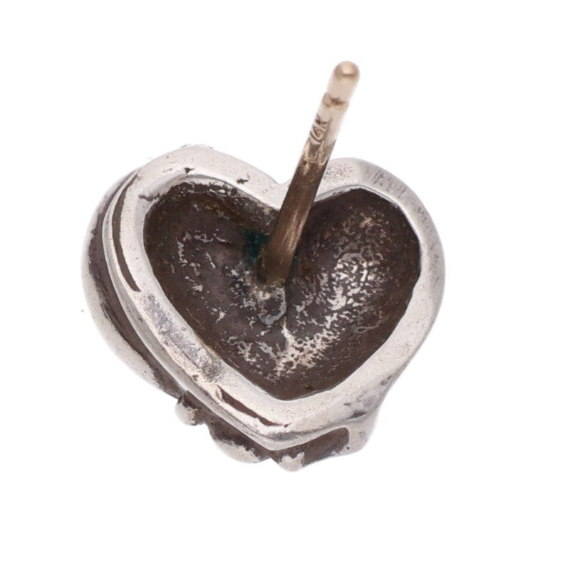 Chrome Hearts STUD HEART Heart Silver Earring Size ONE SIZE