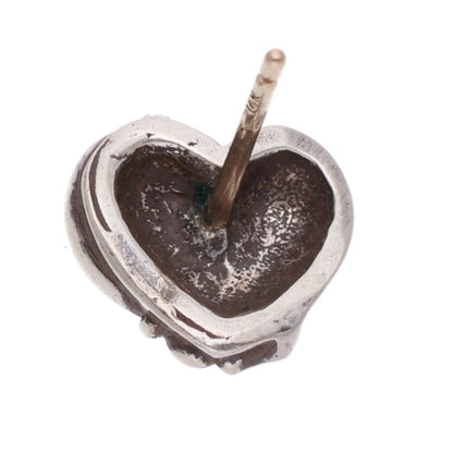 Chrome Hearts STUD HEART Heart Silver Earring Size ONE SIZE