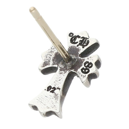 Chrome Hearts Silver Pave Diamond CH Cross Stud Earring