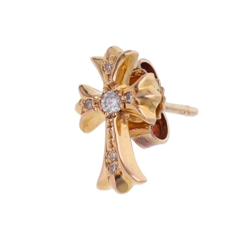 Chrome Hearts 22K CH Cross Fat Gold Earring Size ONE SIZE