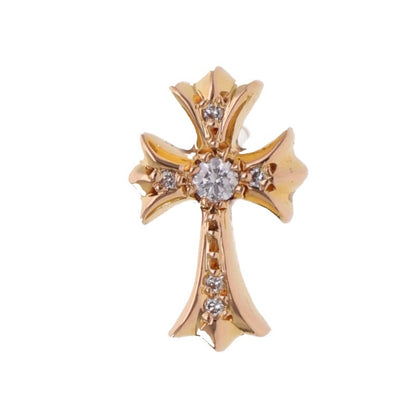 Chrome Hearts 22K CH Cross Fat Gold Earring Size ONE SIZE