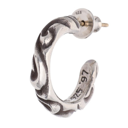 Chrome Hearts HOOP SCROOL 1 Silver Earring Size ONE SIZE