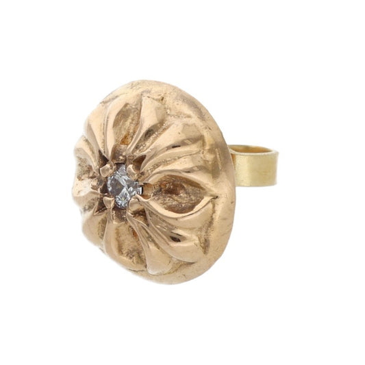Chrome Hearts 22K Crossball Diamond Stud Earring