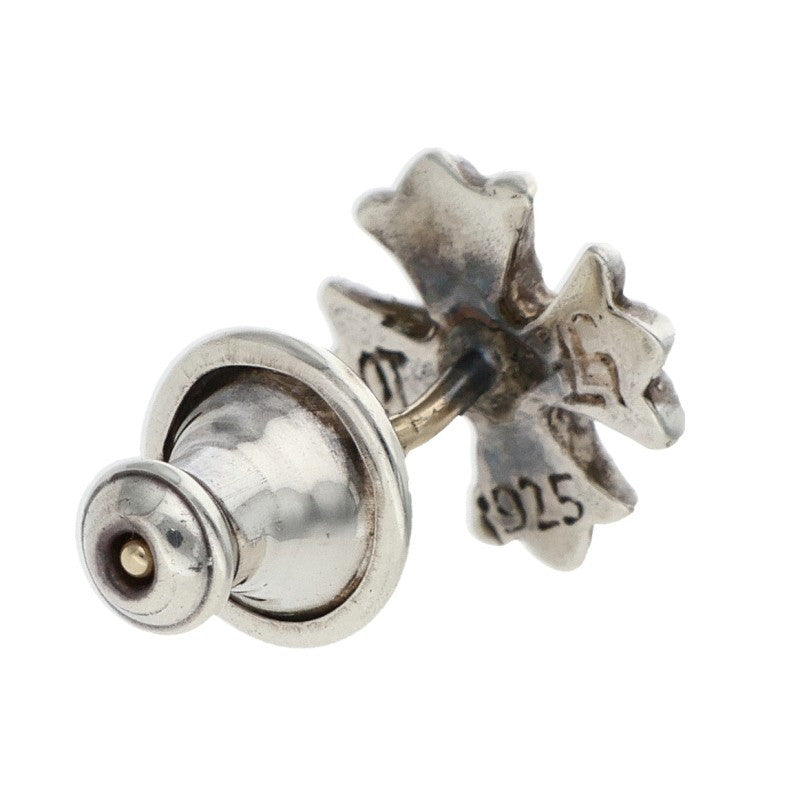 Chrome Hearts No2 CH Plus Stud 1 Diamond Silver Earring
