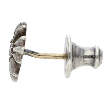 Chrome Hearts No2 CH Plus Stud 1 Diamond Silver Earring