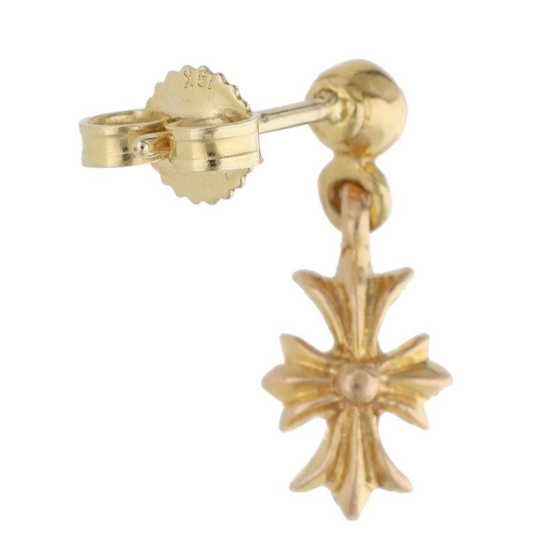 Chrome Hearts 22K Tiny E CH Plus Drop Gold Earring Yellow