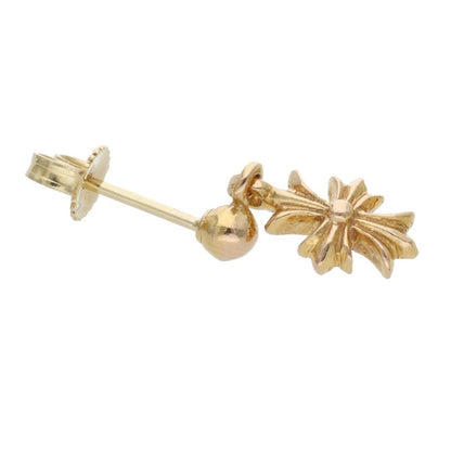 Chrome Hearts 22K Tiny E CH Plus Drop Gold Earring Yellow