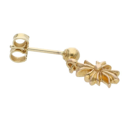 Chrome Hearts 22K Tiny E CH Plus Drop Gold Earring Yellow