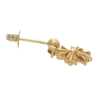 Chrome Hearts 22K Tiny E CH Plus Drop Gold Earring
