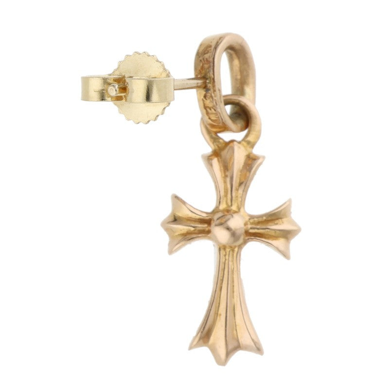 Chrome Hearts 22K Baby Fat Pave Sapphire Gold Earring