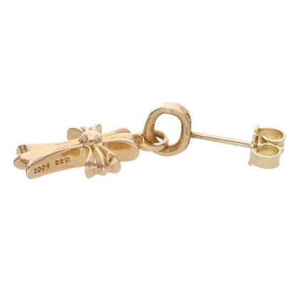 Chrome Hearts 22K Baby Fat Pave Sapphire Gold Earring