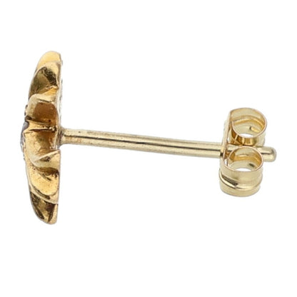 Chrome Hearts 22K CH Cross Stud 1 Diamond Earring
