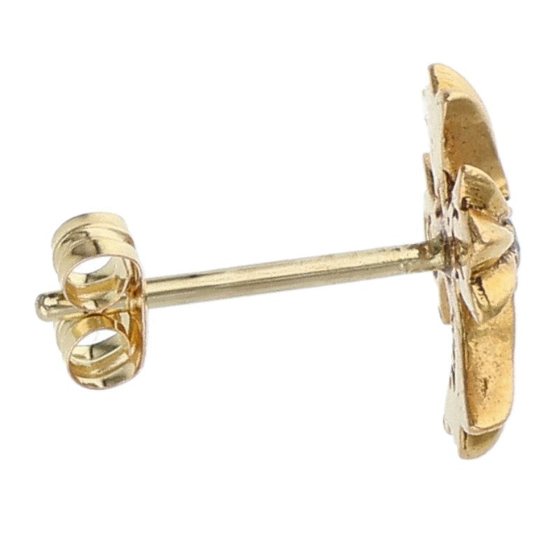 Chrome Hearts 22K CH Cross Stud 1 Diamond Earring