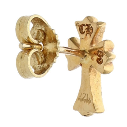Chrome Hearts 22K CH Cross Fat Pave Diamond Earring
