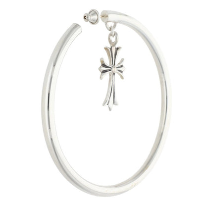 Chrome Hearts Silver 925 Tiny CH Cross Single Earring