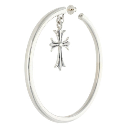 Chrome Hearts Tiny CH Cross Silver Earrings