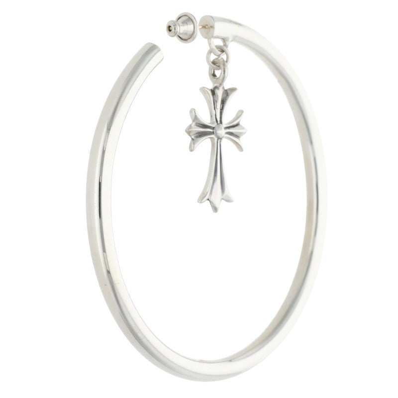 Chrome Hearts Tiny CH Cross Silver Earrings