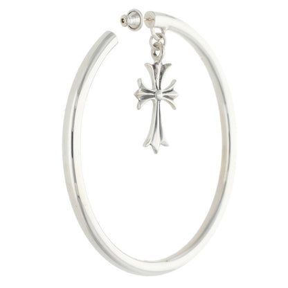 Chrome Hearts Tiny CH Cross Silver Earrings