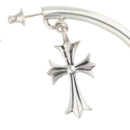 Chrome Hearts Tiny CH Cross Silver Earrings