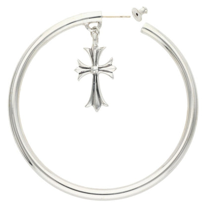 Chrome Hearts Tiny CH Cross Silver Earrings