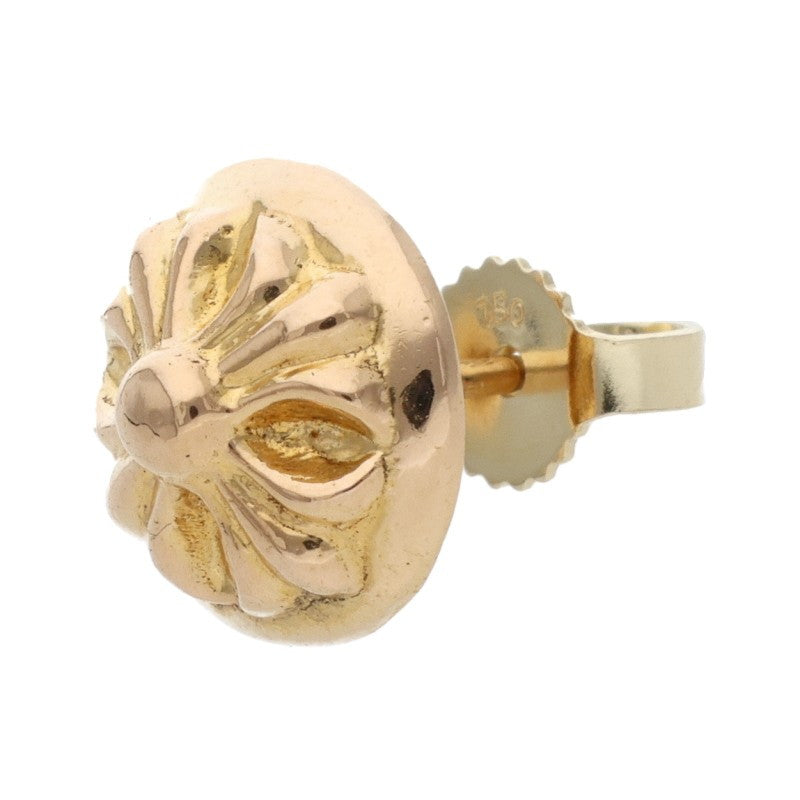 Chrome Hearts 22K Crossball Stud Gold Earring