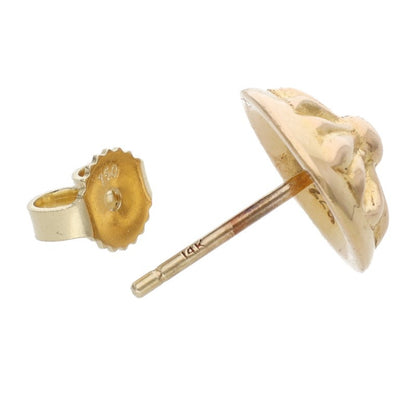 Chrome Hearts 22K Crossball Stud Gold Earring