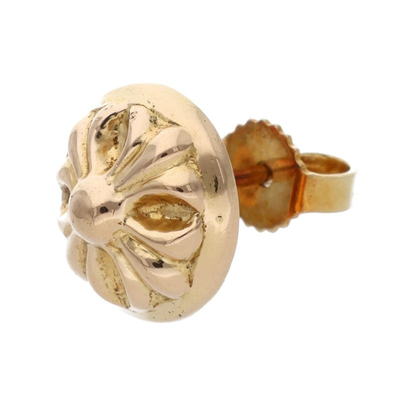Chrome Hearts 22K Crossball Stud Gold Earring Yellow