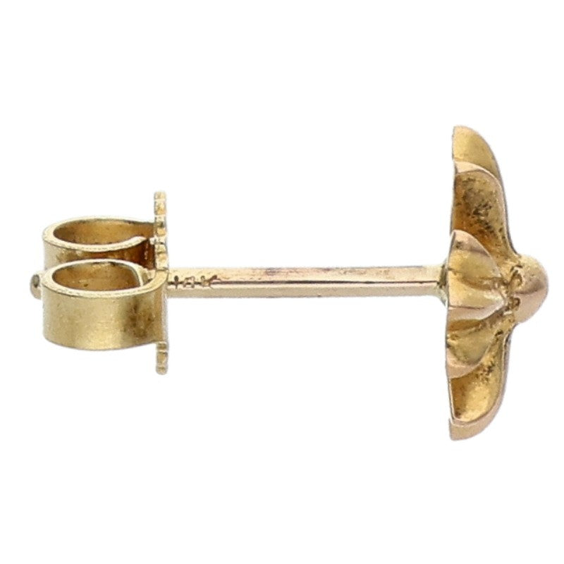 Chrome Hearts 22K No2 CH Plus Stud Gold Earring