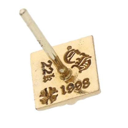 Chrome Hearts 22K Pyramid Stud 1-Dia Gold Earring