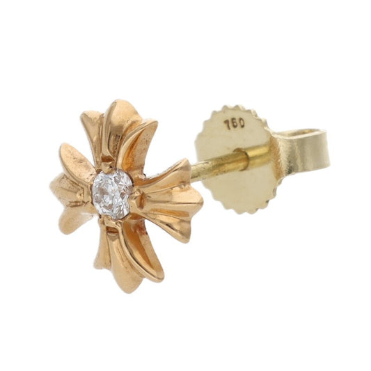 Chrome Hearts 22K 1-Diamond Plus Stud Earring Multi
