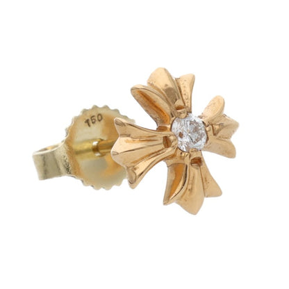 Chrome Hearts 22K 1-Diamond Plus Stud Earring Multi