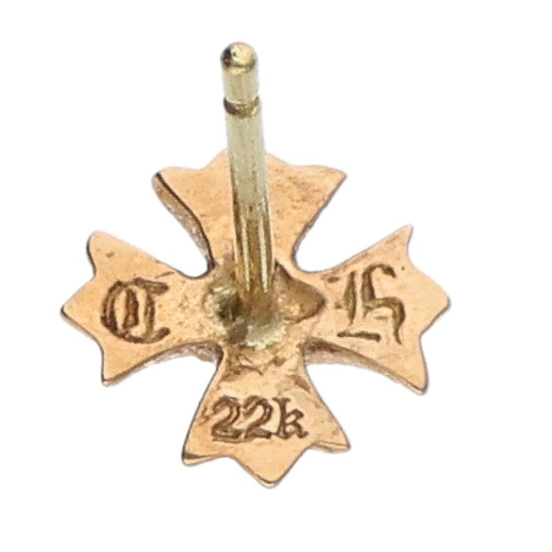 Chrome Hearts 22K 1-Diamond Plus Stud Earring