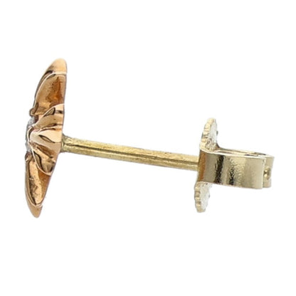 Chrome Hearts 22K 1-Diamond Plus Stud Earring