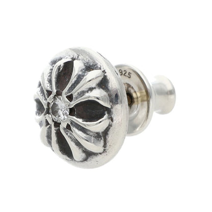 Chrome Hearts Cross Ball Stud 1-Diamond Earring