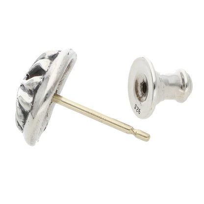 Chrome Hearts Cross Ball Stud 1-Diamond Earring