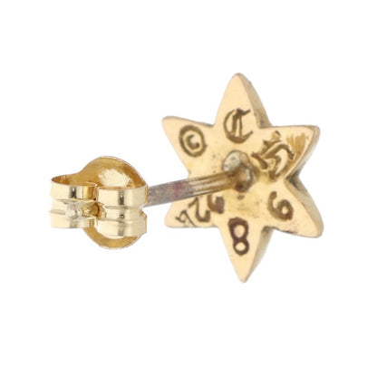 Chrome Hearts 22K Star Stud Earring Yellow Gold Single